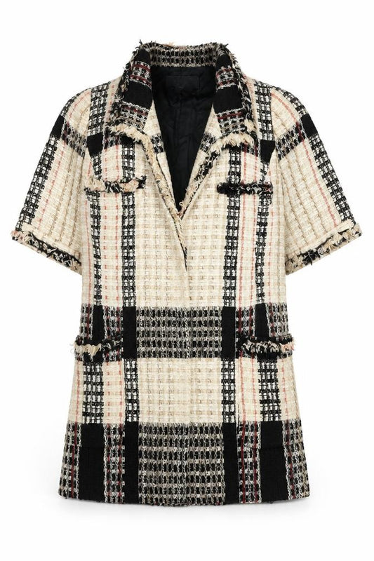 Front view of Zara Women’s Multicoloured Check Blazer M