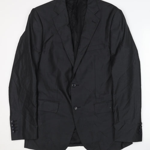 Zara Men's Black Blazer Regular Fit Size 40