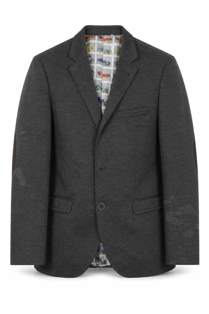 Front view of Italian Couture Men's Grey Blazer, size 40, Jacket