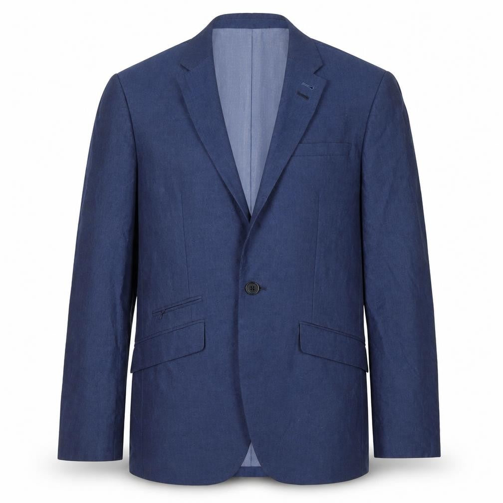 Front view of Cedarwood State Men's Blue Slim Fit Jacket 36R
