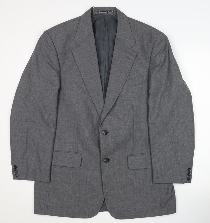 Greenwoods Men's Grey Blazer 40 Notch Classic
