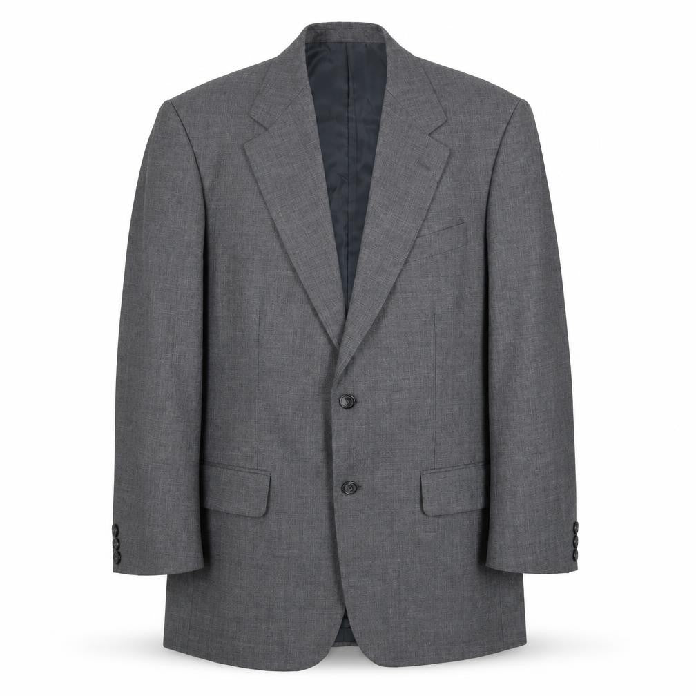 Front view of Greenwoods Men's Grey Blazer 40 Notch Classic