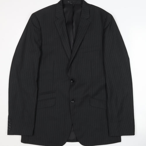Butler & Webb Men's Black Striped Blazer 38