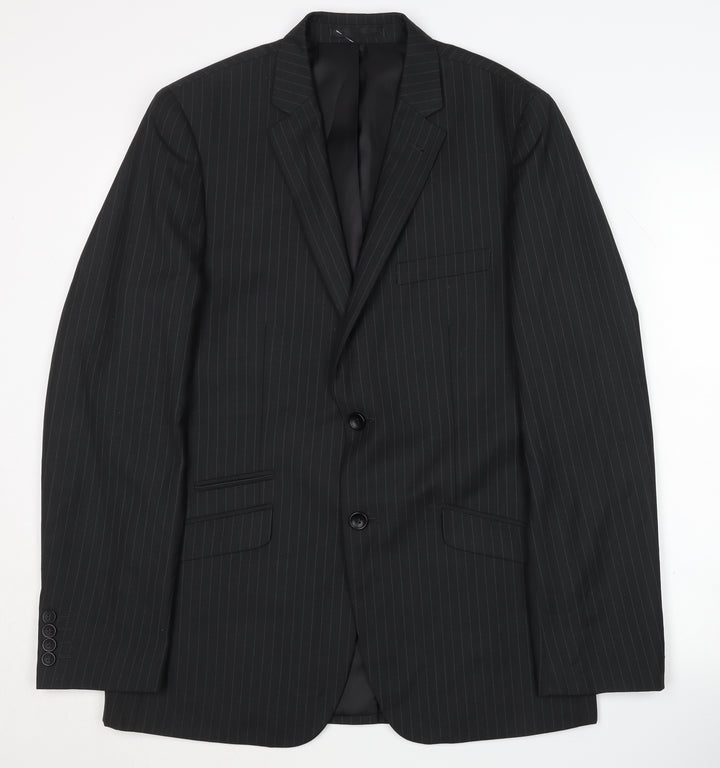Butler & Webb Men's Black Striped Blazer 38