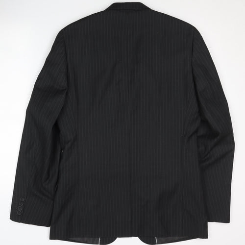 Butler & Webb Men's Black Striped Blazer 38