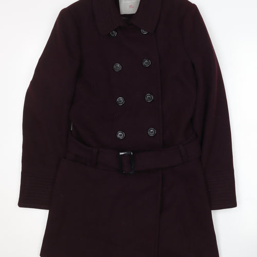 Dorothy Perkins Women's Purple Pea Coat Size 10