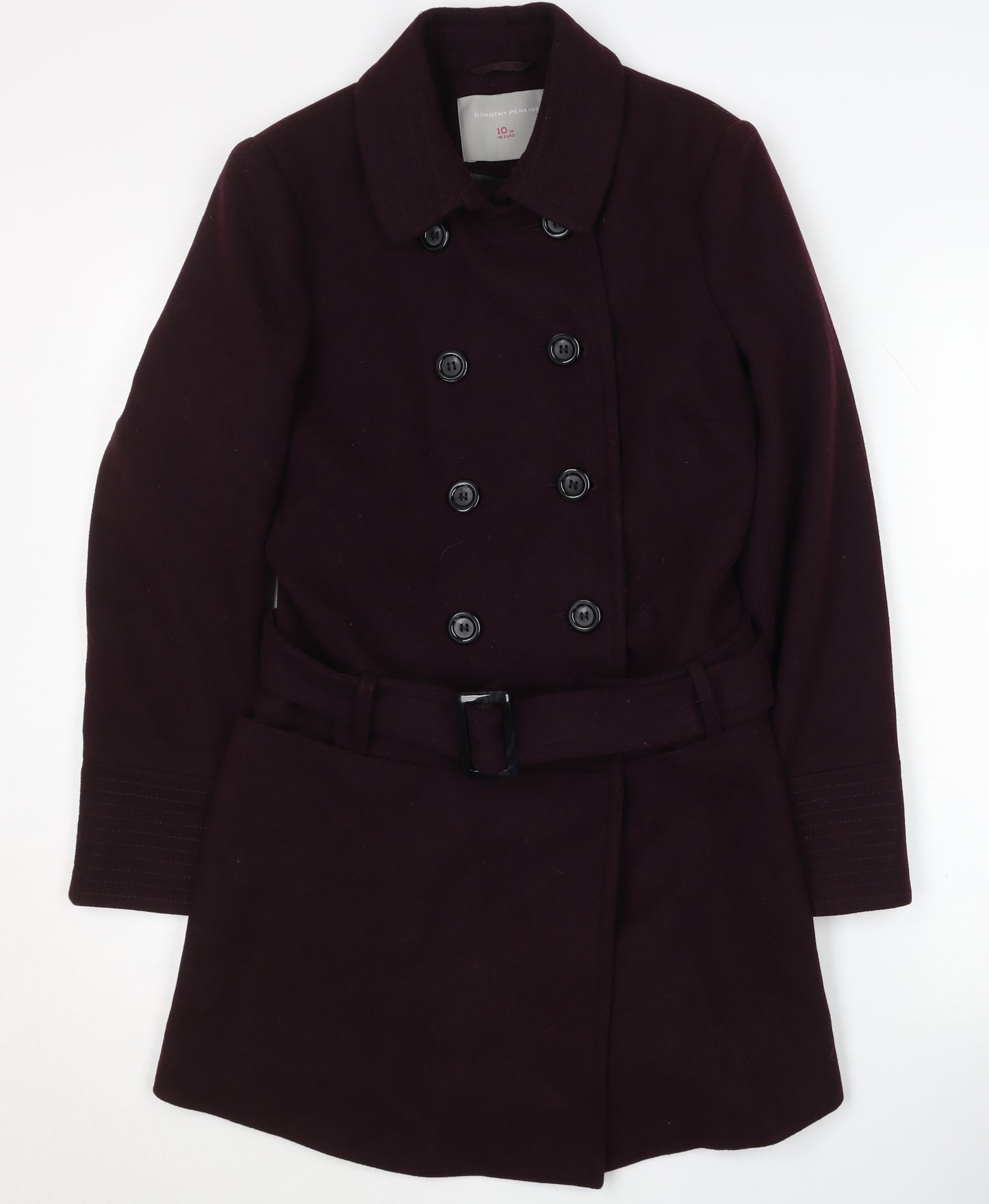 Dorothy Perkins Women's Purple Pea Coat Size 10