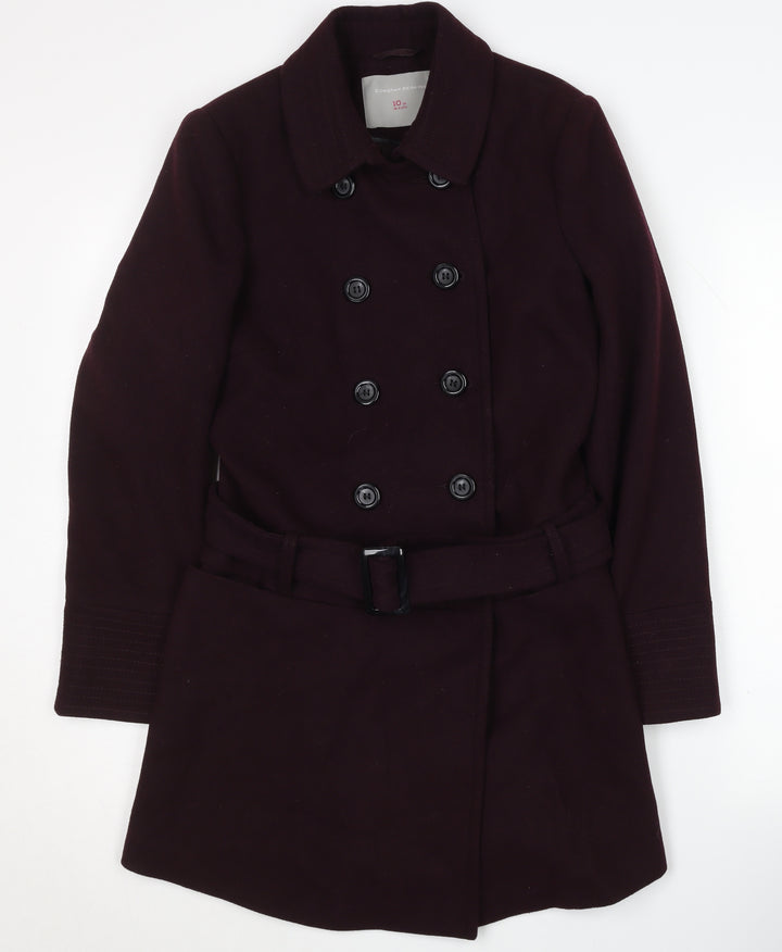 Dorothy Perkins Women's Purple Pea Coat Size 10