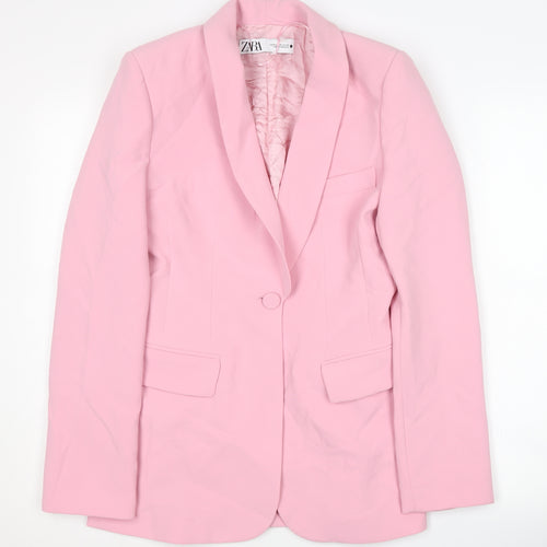 Zara Women's Pink Shawl Lapel Blazer, Size 6