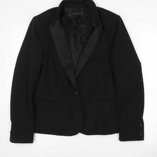 Zara Basic Women's Black Blazer L