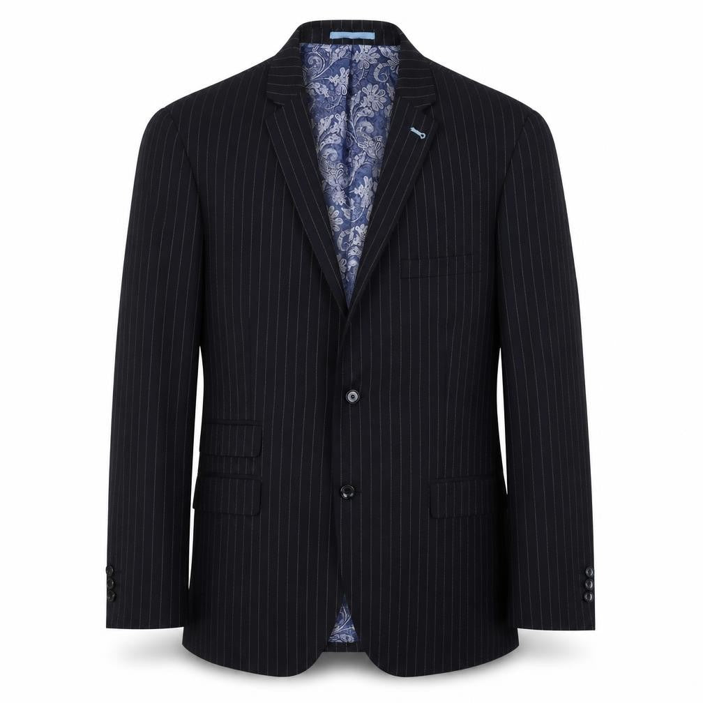Front view of MRK by Mark Slater Men's Black Slim Fit Blazer 46S