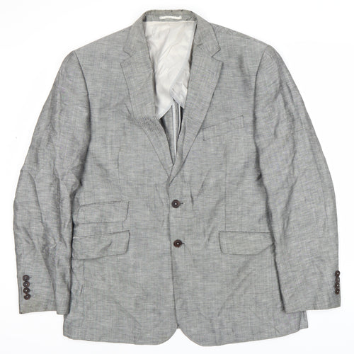Charles Tyrwhitt Men's Grey Blazer 44R Single-Breasted