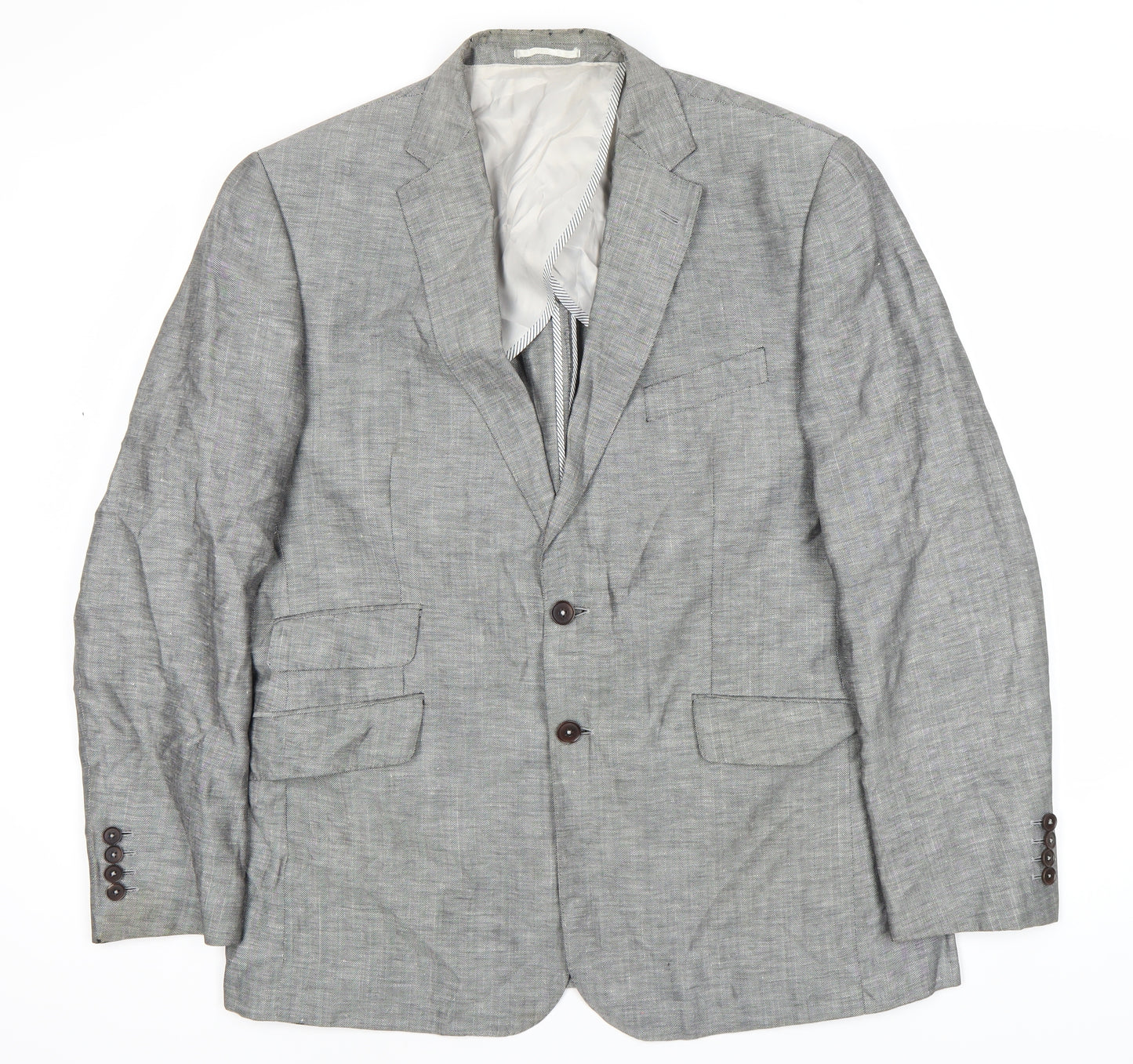 Charles Tyrwhitt Men's Grey Blazer 44R Single-Breasted