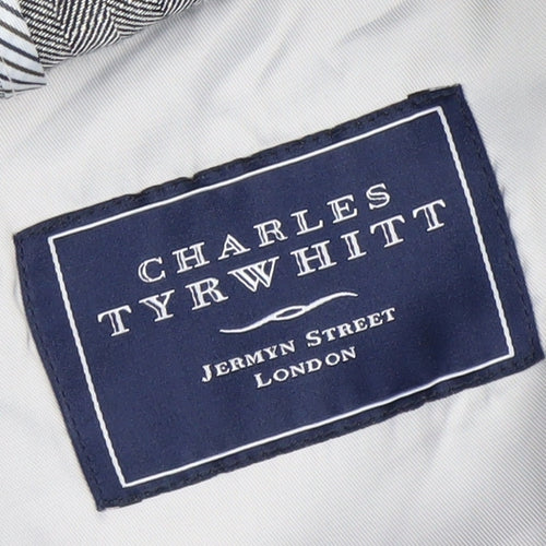 Charles Tyrwhitt Men's Grey Blazer 44R Single-Breasted