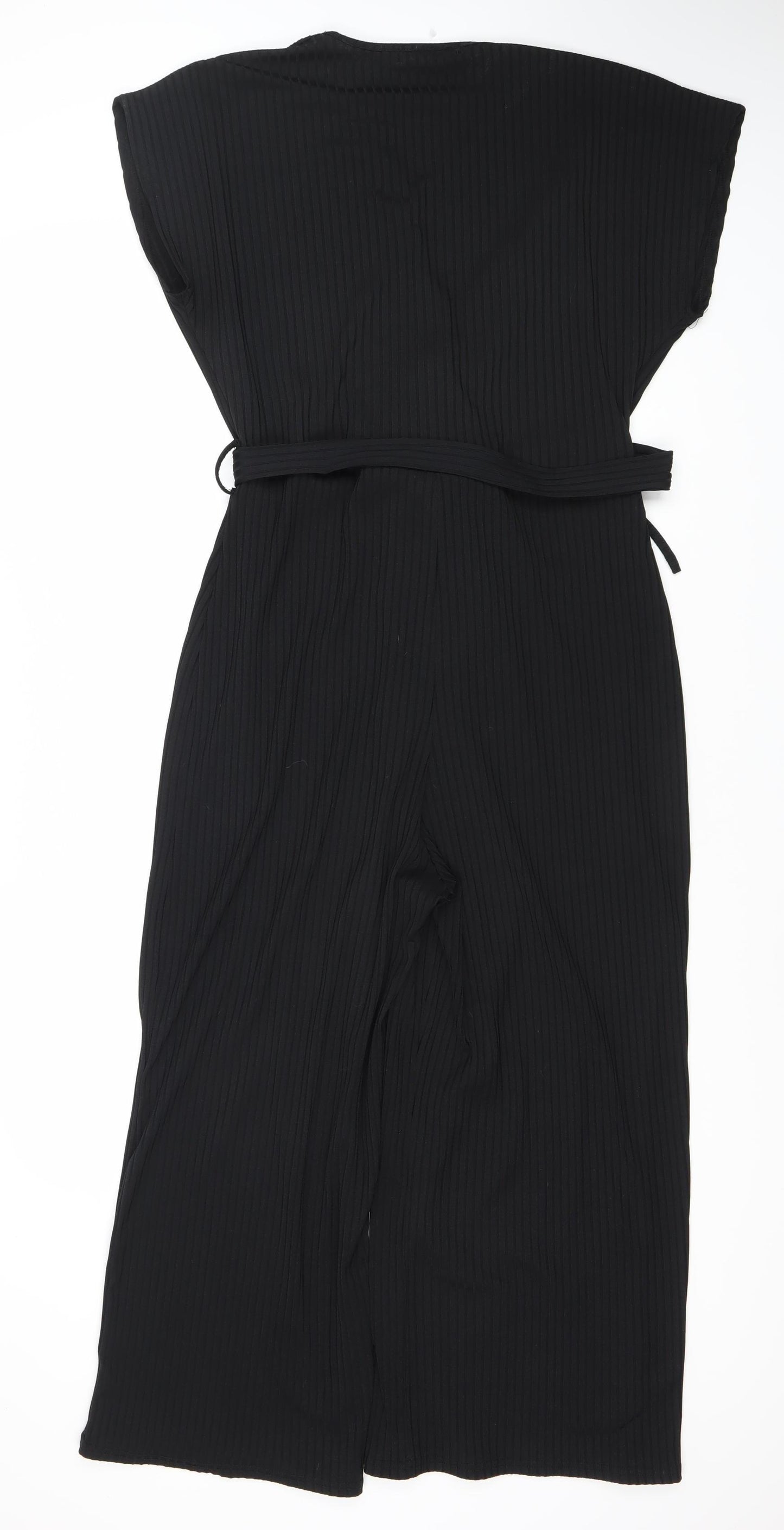 Quiz Women's Black Jumpsuit Size 16 Party Outfit Wide-Leg