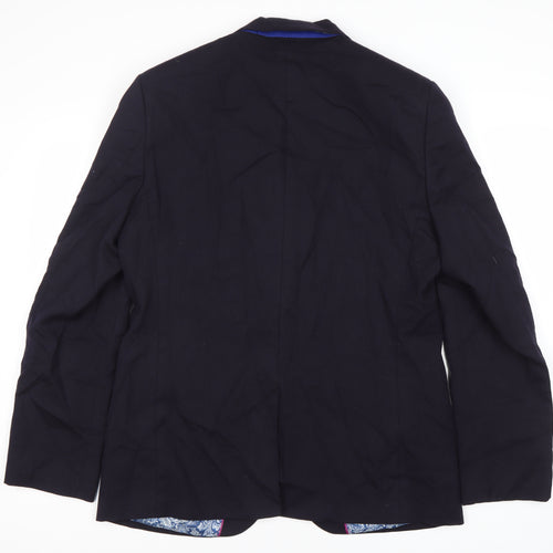 Harry Brown Men's Blue Wool Blazer Slim Fit 42L