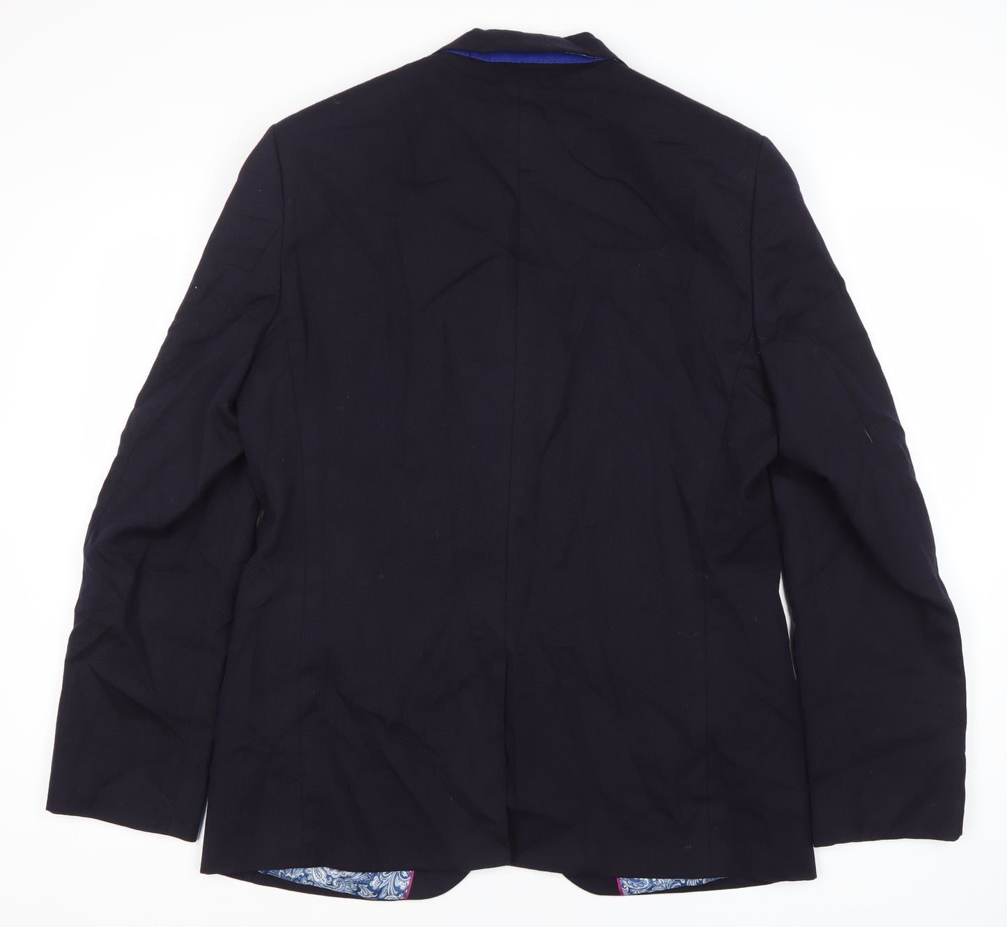 Harry Brown Men's Blue Wool Blazer Slim Fit 42L