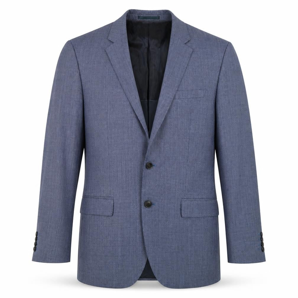 Front view of Guabello Men's Regular Blue Blazer Jacket 40R