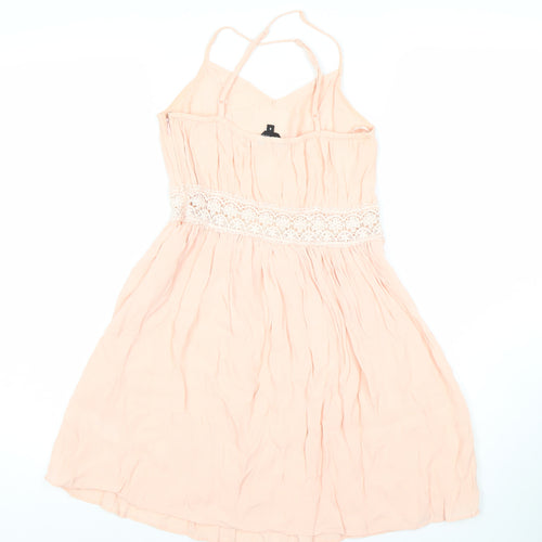 New Look Women's Pink Fit & Flare Dress, Size 8