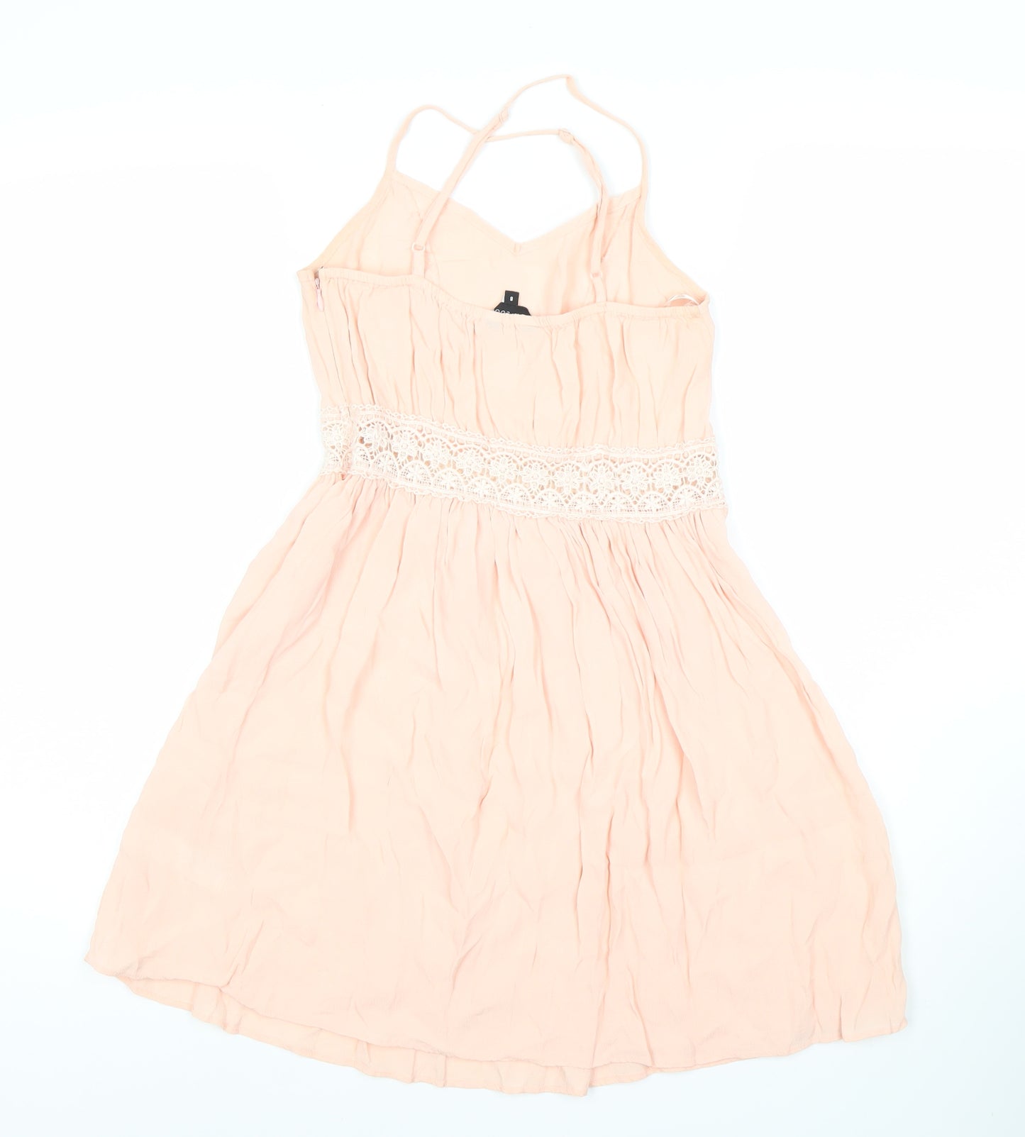 New Look Women's Pink Fit & Flare Dress, Size 8