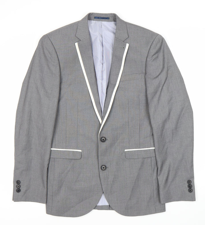 Next Men's Grey Suit Jacket, 36S, Formal