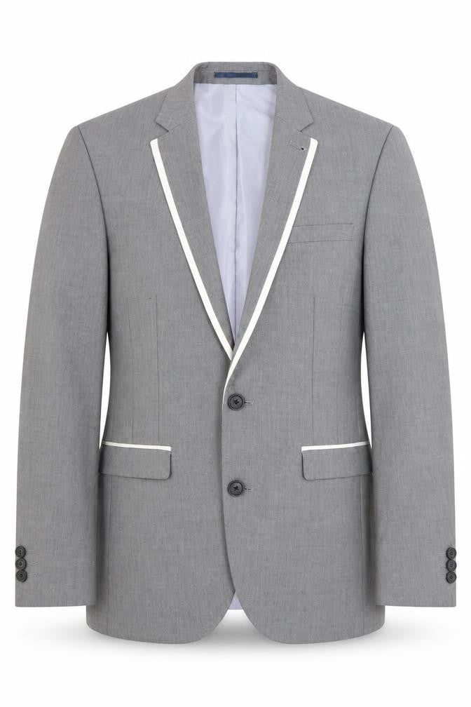 Front view of Next Men's Grey Suit Jacket, 36S, Formal