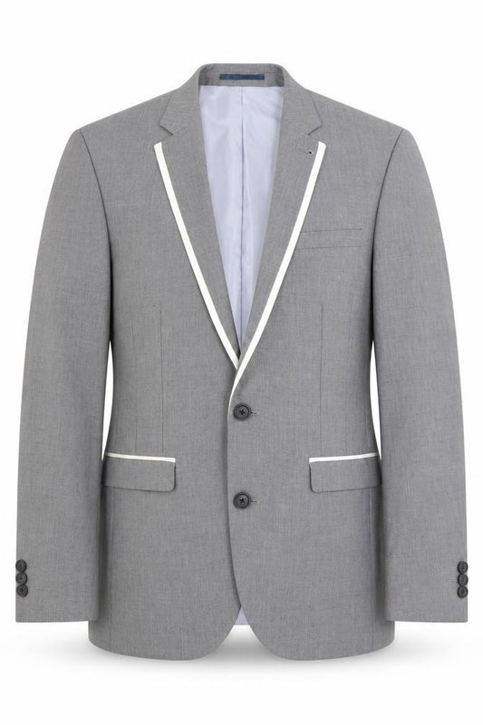 Front view of Next Men's Grey Suit Jacket, 36S, Formal
