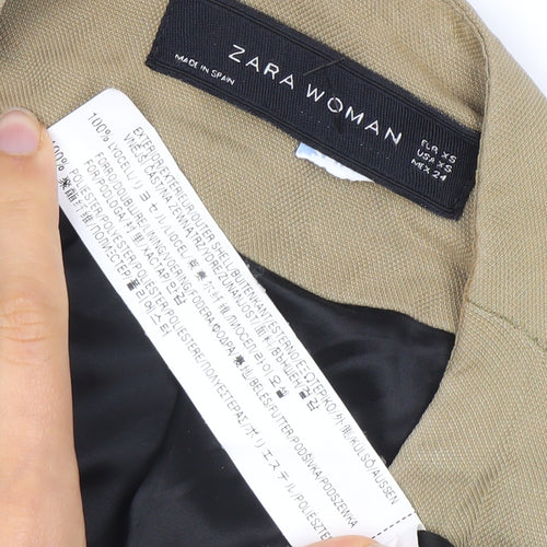 Zara Women's Beige Blazer Size XS Regular Fit Linen