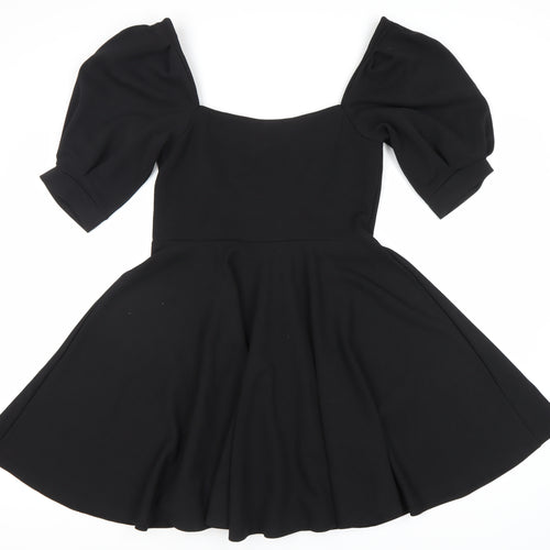 Boohoo Women's Black Skater Dress Size 14