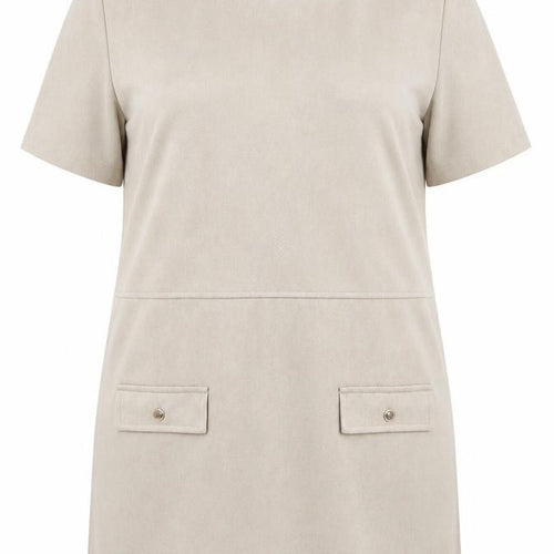 Zara Women's Beige Shift Dress XL - Casual Spring Wear