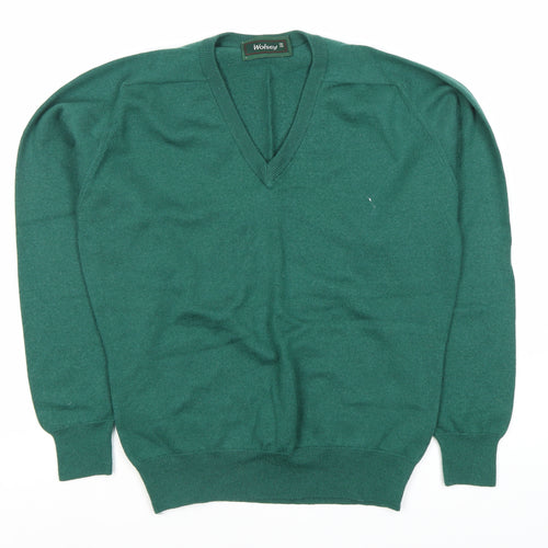 Wolsey Men's Green V-Neck Pullover Jumper L