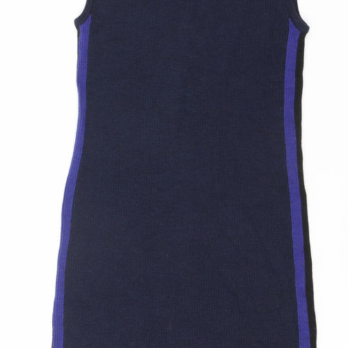 Clements Ribeiro Women's Blue Dress, UK 14, Sleeveless, Zip