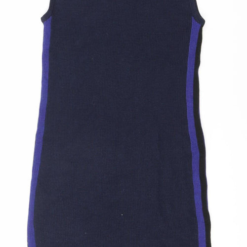 Clements Ribeiro Women's Blue Dress, UK 14, Sleeveless, Zip