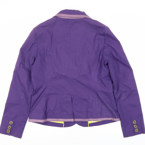 Boden Women’s Purple Blazer Size 10 Notch Lapel