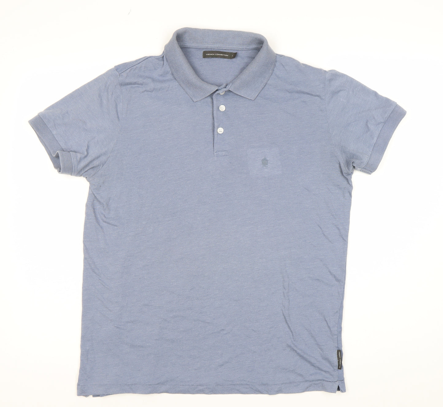 French Connection Men's Blue Polo Shirt Size L