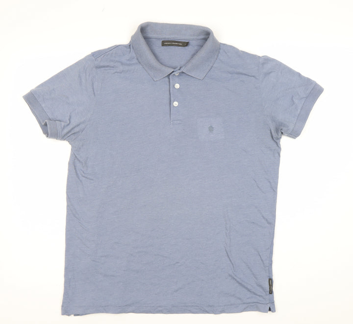 French Connection Men's Blue Polo Shirt Size L