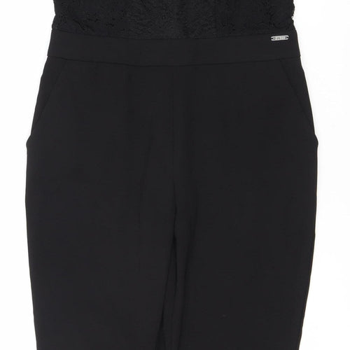 Guess Women's Black Lace Jumpsuit, Size 10, Party Chic