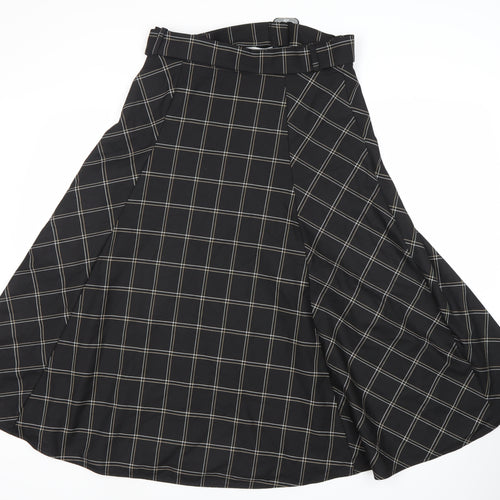 Phase Eight Women's Black A-Line Midi Skirt, Size 12