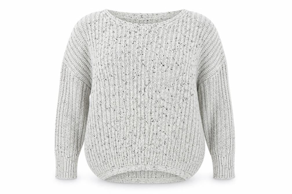 Front view of Quiz Women's White Knit jumper, size 16