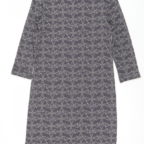 White Stuff Women's Grey Geometric Dress UK 6