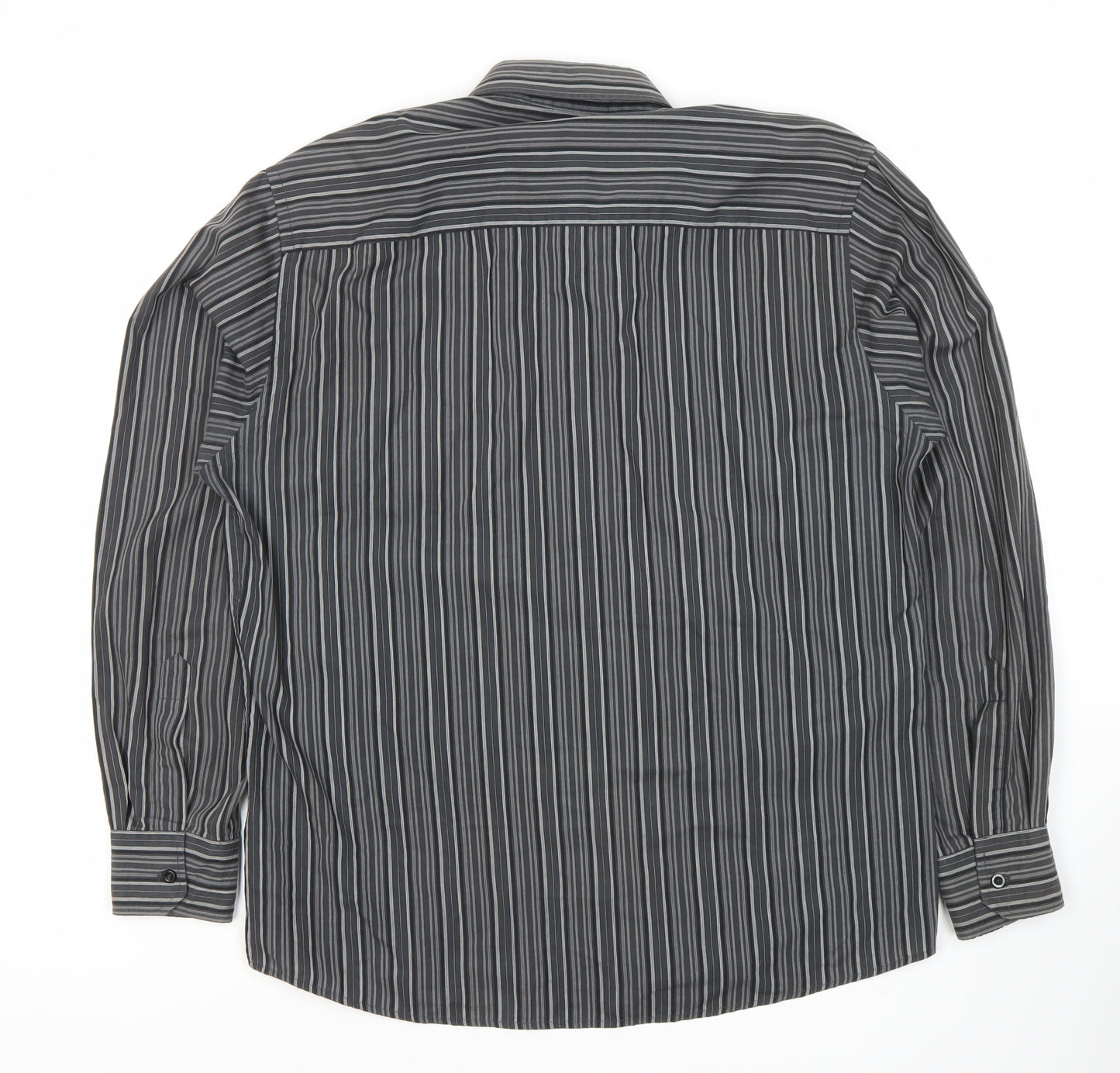 Pierre Cardin Men's XL Black Striped Dress Shirt