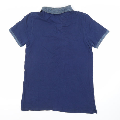 Lyle & Scott Men's Blue Polo Shirt S Logo Accent