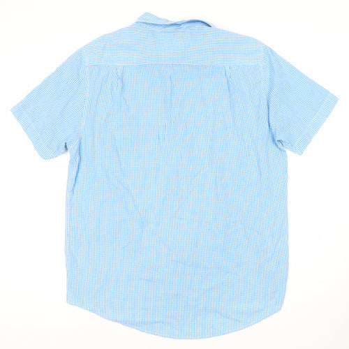 Pierre Cardin Men's L Blue Check Casual Shirt