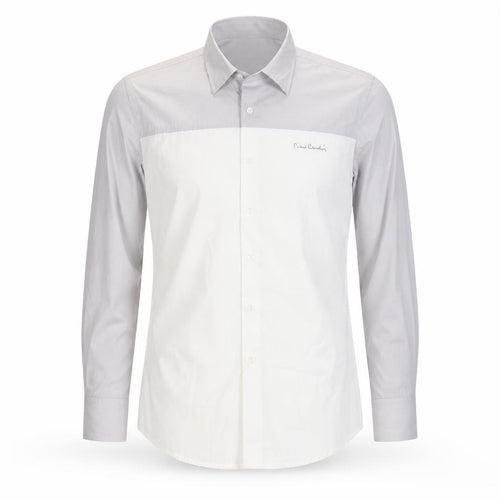 Pierre Cardin Men's Grey S Regular Fit Dress Shirt