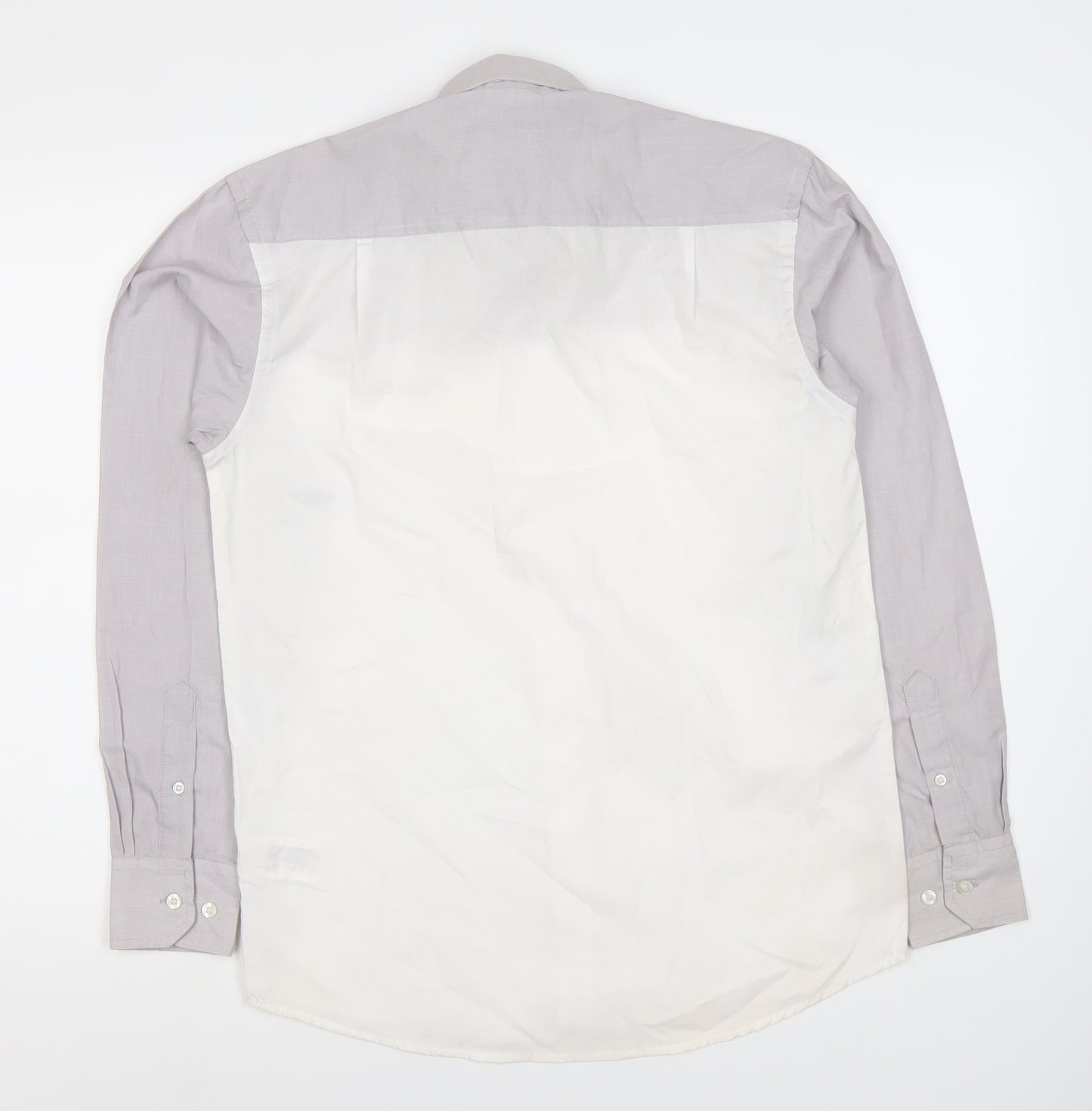 Pierre Cardin Men's Grey S Regular Fit Dress Shirt