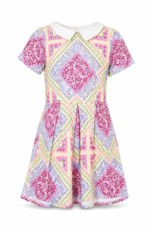 Front view of GSD London Women's Multicoloured A-Line Dress, size 12
