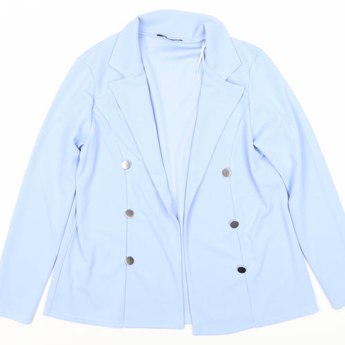 Quiz Women's Blue Blazer Size 12, Double-Breasted Style