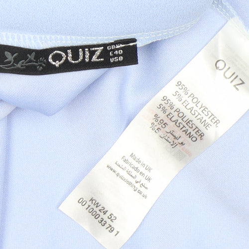 Quiz Women's Blue Blazer Size 12, Double-Breasted Style