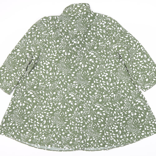 Roman Women's Green 3/4 Sleeve Button Dress - Size 16
