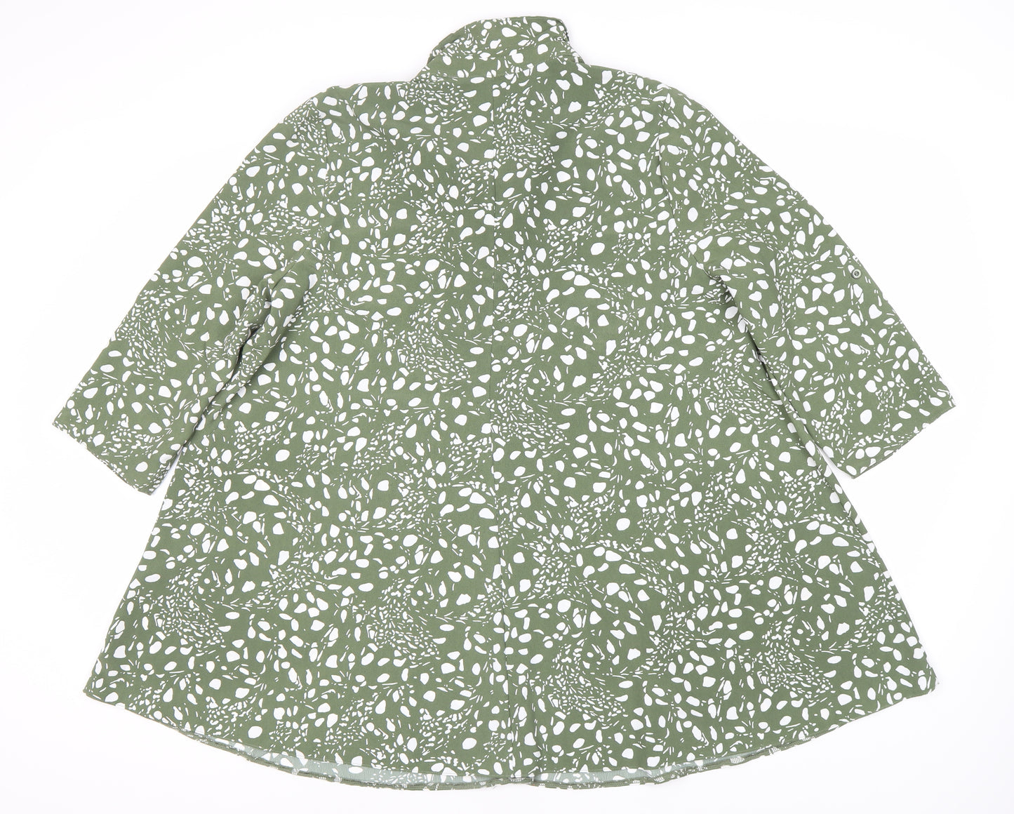 Roman Women's Green 3/4 Sleeve Button Dress - Size 16